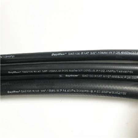 Introduce of SAE100R1 AT DIN EN 853 1SN Black Cloth Cover Hydraulic Hose